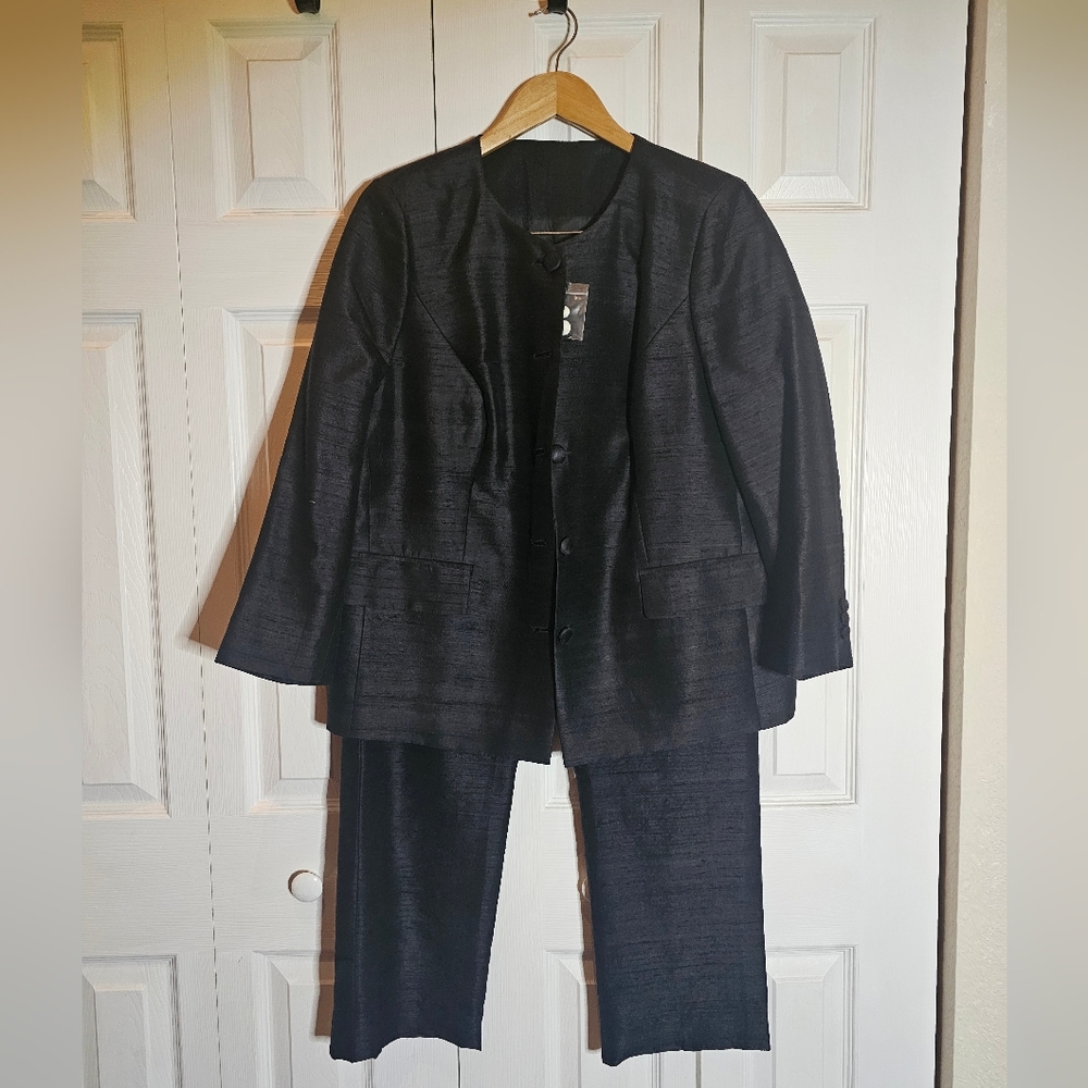 Ladies Black Blazer and Pants Set